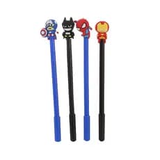 12 Pçs Caneta Gel de Super-Herói do Batman / Caneta Criativa com Desenho Adorável da Liga para Estudantes / Papelaria