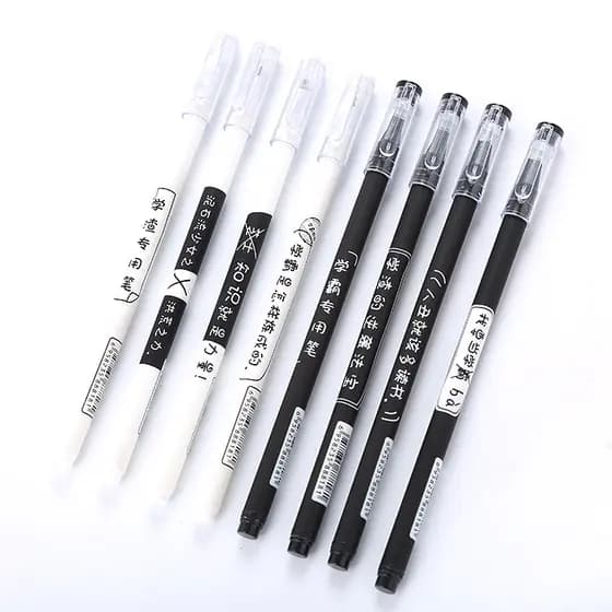 5 pcs Caneta gel Para Estudante/Escritório/Preta A Escola Papelaria