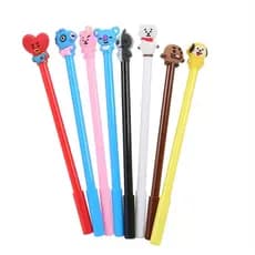 8 Pçs Caneta Gel com Figuras BTS/Material de Escritório/Escolar