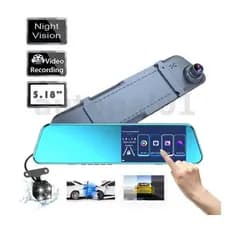 4.5 Polegada Espelho Retrovisor Do Carro Traço Cam Starlight Visão Noturna Gravador De Condução HD 1080P Lente Dupla Inv