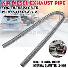 Dupla Camada 100cm 24mm Carro Ar Diesel Aquecedor Tubo De Escape De Aço Inoxidável Linha Mangueira Para Webasto Eberspac