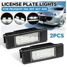(Alta Qualidade) 2 X Led License Número Da Placa De Luz Para Citroen Berlingo C3 C4 C6 C8 Peugeot 307