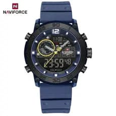 NAVIFORCE NF6104 Novo Cronômetro De Quartzo Multifuncional Masculino Leve Esportes Display Duplo Tempo Luz Noturna Relóg