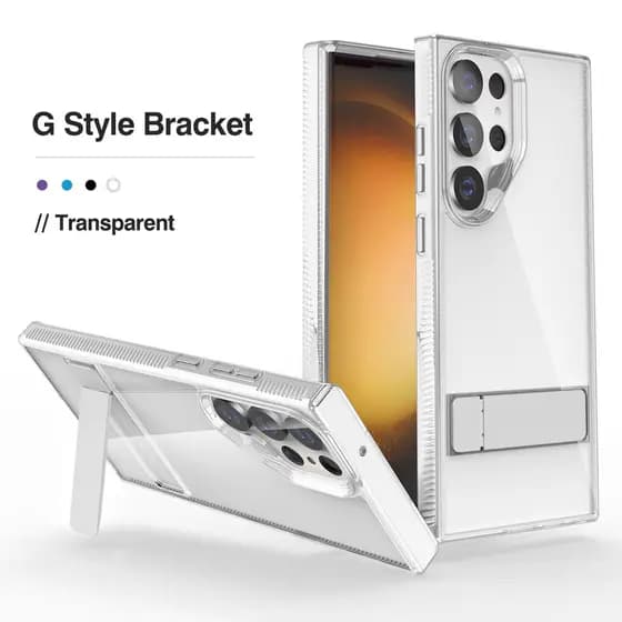 Liga De Alumínio Metal Suporte Caso Telefone Para Samsung Galaxy S23 S24 S26 S25 Ultra S23 Plus Claro Completo PC + TPU