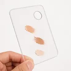 Placa Acrílico Para Misturar Base Corretivo Maquiagem Batom transparente