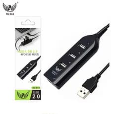 Regua Cabo Hub Usb 2.0 De 4 Portas Rápidas Extensão Usb Pc