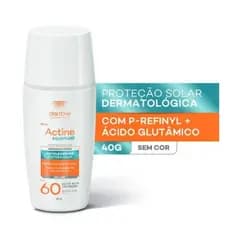 Protetor Solar Facial Actine Aquafluid Fps 60 40g Sem Cor