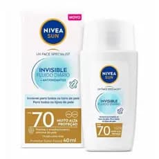 Protetor Solar Facial NIVEA Sun UV Face Specialist Invisible Fluido Diário FPS 70 40ml