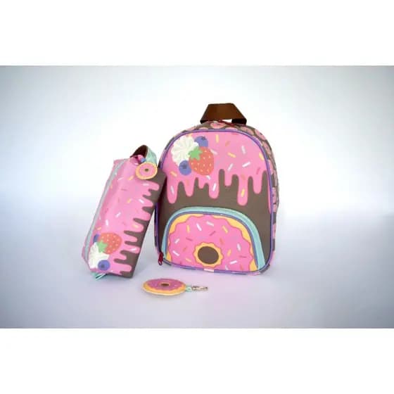 Mochila escolar infantil/ mochila de passeio donuts