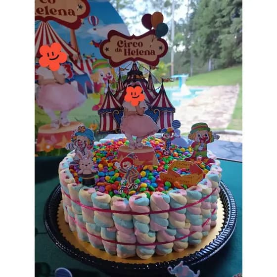 topo de bolo personalizado circo/ topo de bolo simples circo/ topo de bolo 3d circo