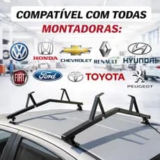 Suporte Porta Escadas Rack Universal Para Carros Todos Modelos Cor Preto