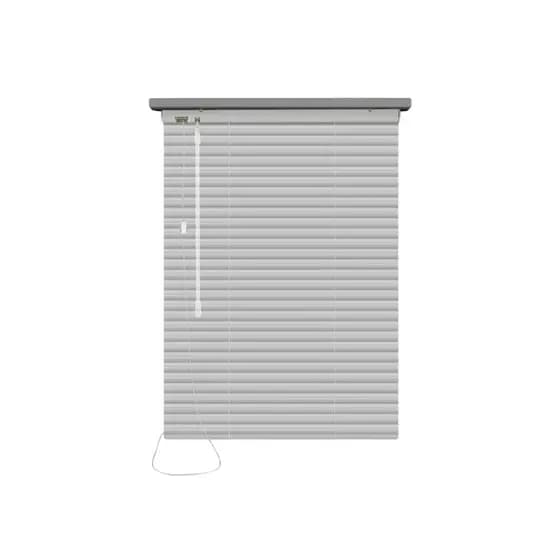 Perciana Grande em Horizontal Cinza Pvc 25mm Para Quartos Escritórios Cozinha Cortina Blackout