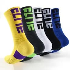 Meia Esportiva Masculina Antiderrapante Para Basquete / Corrida / Ciclismo