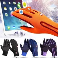 Luva Esportiva De Motocicleta Impermeável Antiderrapante Com Touch Screen