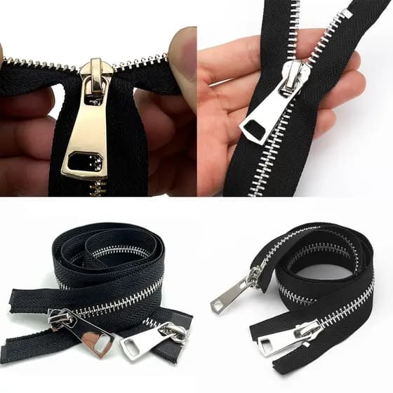 1PC Único/Dupla Cabeça Zíper Material De Liga De Náilon Extremidade Aberta Zip DIY Artesanato Acessórios De Costura Para