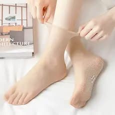 1Pair/3Pairs Meias Invisíveis Não Deslizantes Finas De Seda Macias Solas De Silicone Respiráveis Primavera Verão Venda