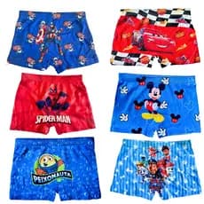 Kit 10 cuecas box sublimada estampas de personagens meninos menino 1 a 3 anos