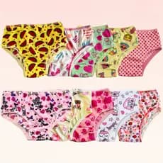 Calcinhas infantil meninas estampadas conforto forro algodão para 0 a 9 anos