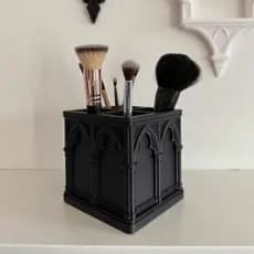 organizador de mesa, escritório, porta caneta lápis pincéis porta treco, organizador com divisórias, home office, gótico