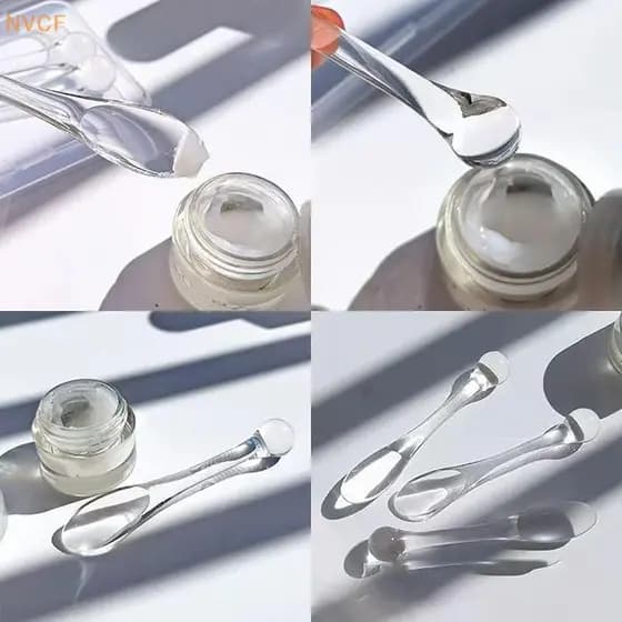 Northvotescastfine 5/10 Pçs Aplicador De Creme Para Os Olhos Colher Rolo Transparente Massagem Sti Espátulas Cosméticas