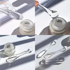 Northvotescastfine 5/10 Pçs Aplicador De Creme Para Os Olhos Colher Rolo Transparente Massagem Sti Espátulas Cosméticas