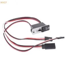 Northvotescastfine 1Pc RC Switch On-Off Com Plugue Macho Sobressalente Resistente Conector FUTABA NVCF