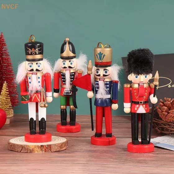 Northvotescastfine 1Pc 13CM Nutcraer Fantoche Soldado Enfeites Pingente De Natal Decoração De Mesa Desenhos Animados Sol