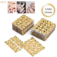 Northvotescastfine 240 PCS À Prova D'água Dupla Face Falso Nail Art Fita Adesiva Cola Stier Dicas DIY Unhas Falsas Acríl