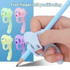 Silicone Cinco Dedos Corretor Para Aprendizagem Infantil/Lápis Grasp Orthosis Stationery/Aid Grip Posture Correction Tool/Crianças Prática De Escrita Porta Caneta De Treinamento
