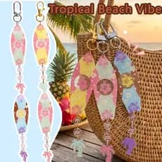 4-1Pc Chaveiro Em Formato De Prancha De Surf Havaiana-Charme De Mochila-Porta-Chaves De Carro-Estilo INS De Acrílico-Pre