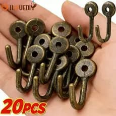 Mini Ganchos De Parede Para Banheiro E Quarto | Liga De Zinco De Bronze Antigo Com Parafusos Solução Compacta De Suspens