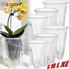 Vaso Para Plantador De Orquídeas E Suculentas | Design De Controle De Raiz Transparente Com Colunas De Ar , Monitorament