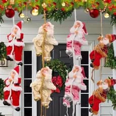 Boneca De Papai Noel Com Corda De Escalada , Modelo Elétrico , Pingente De Natal , Janela De Parede Doméstica , Decoraçõ