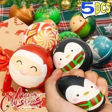 [Feliz Natal] Bola De Esponja Sólida Para Alívio Do Estresse , Bolas De Espuma PU De , Recuperação Lenta , Presentes De