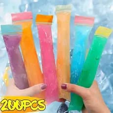 [HOT] Tubos Para Freezer De Iogurte Sacos Picolés De Qualidade Alimentar Autovedantes Congelamento DIY Palitos De Picolé