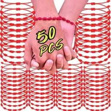 10-50 Pçs Sorte 7 Nós Pulseiras De Corda Vermelha Ajustável DIY Artesanal Para Casal Frirends Amuleto Jóias Acessórios