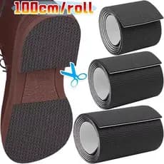 Forte Auto Adesivo Antiderrapante Sola Adesivos Sapatos Mudo Almofada Remendo Cortável DIY Grade Padrão Solas Anti Desga