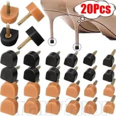 20/10 Unidades De Salto Alto Antiderrapante Para Calcanhar-Pino De Pontas De Reparo-Acessórios Sapatos-Antidesgaste , Si