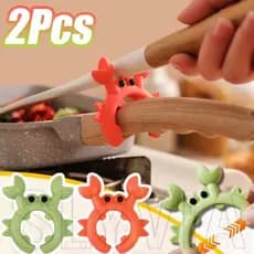 SLXC-1/2Pcs Suporte Para Espátula De Caranguejo Pequeno-Clipe Panela Anti-Escaldante-Universal , Silicone , Resistente A