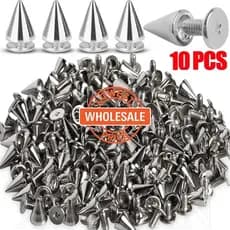 Kit de Rebites e Espigões de Metal para Artesanato DIY Decoração de Bolsas de Couro, Calçados, Chapéus e Bijuterias Punk