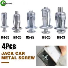 4Pcs M4 M5 M6 M8 Porcas Para Macacos/Melhoria Doméstica/Porca De Ferro De Parede Oca Mental Parafuso De Pele Trava Com Rebite Petal/Ferramentas De Reparo Automotivo/Placa Fixa Carro