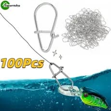 100 Peças Conectores De Aço Inoxidável De Alta Qualidade/Mini Isca De Segurança Suprimentos De Pesca/Anel De Conexão De Pinos Luya Resistência