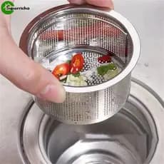Filtro De Cesto De Esgoto Anti-Bloqueio Acessórios De Cozinha Com Alça Dreno De Aço Inoxidável Coador De Pia