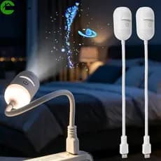 [Ultra] [BR] Luz Ambiente Estrelada LED USB-Projeção Rotativa Decoração De Romântica-Interior Do Carro Com Foco Ajustáve