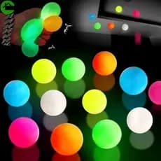 Bolas De Teto Pegajosas Brilhantes De 4.5/6CM-Bola De Alvo De Parede Luminescente-Adulto Crianças Ao Ar Livre Squash Esp