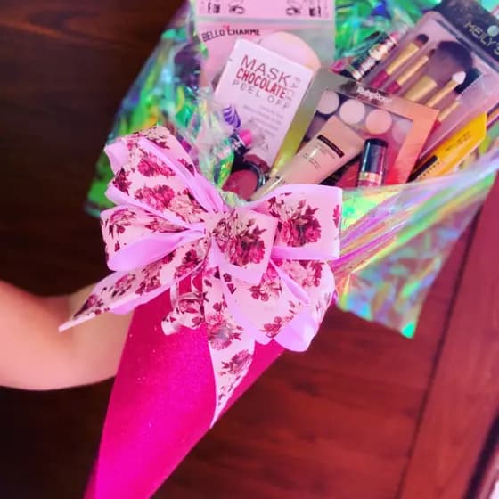Buquê de maquiagem completo kit maquiagem com pincel buque presente de natal / presente aniversario
