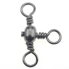 30 Pçs/Lote 3 Way Barrel Cruz Pesca À Linha Giratória Com Anel Solid Brass Conector De Gancho