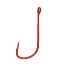 100pcs/bag Anzóis De Pesca Vermelhos Com Olho Isca Viva Aço Alto Teor De Carbono Mosca De Anzol
