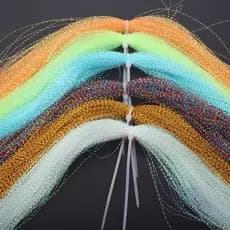 5g/bag Moscas Amarrando Crystal Flash Holográfico Tinsel Krystal Flashabou Sparkle Dry Streamer Materiais De Amarração De