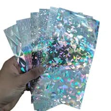 Pcs Adesivos Para Iscas De Pesca 20 6x10 cm Prata Ondu Lace Laser Stripe Dot Sticker Filme Diy Sea Fishing Spoon